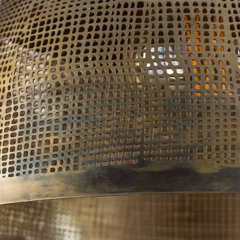 2-flammige Hängeleuchte in Bronze Antik - Jaines