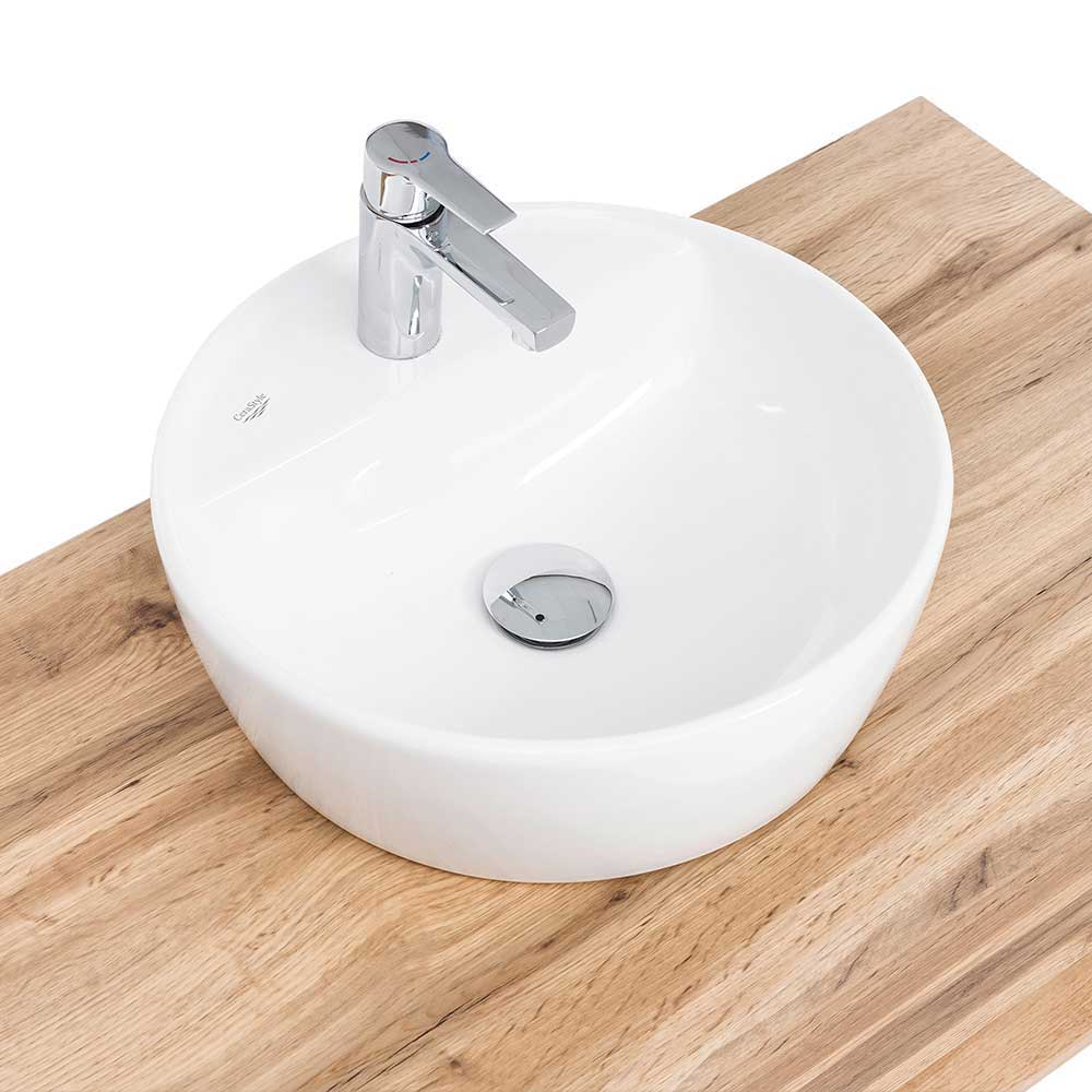 Wand Waschtisch mit zwei Aufsatz-Waschbecken - Tofias