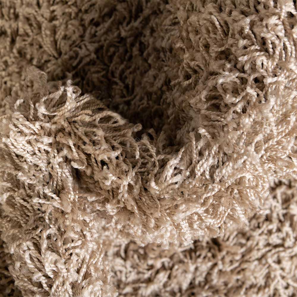 Graubrauner Teppich mit Hochflor - Liv
