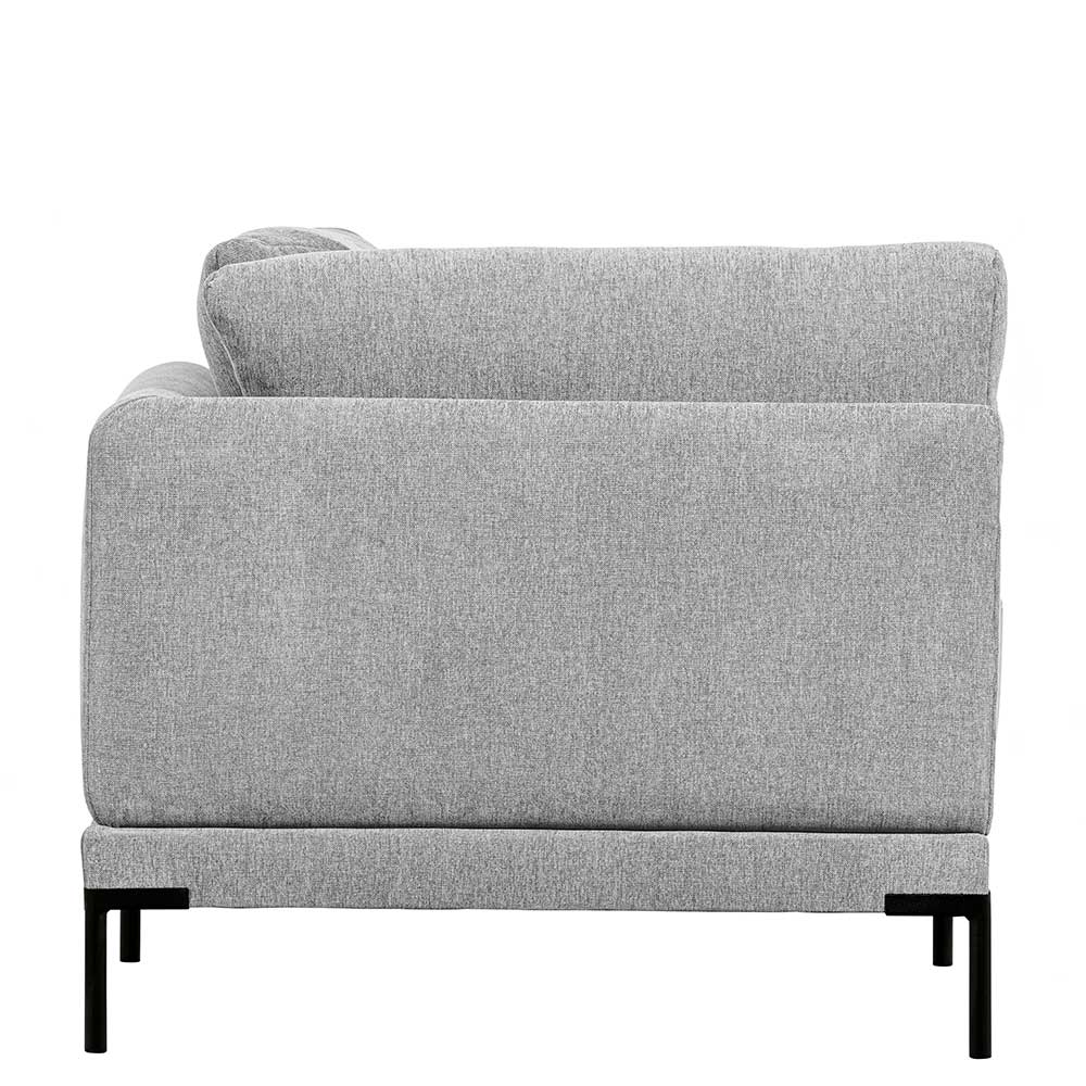 Rückansicht des hellgrauen modularen Sofa-Eckelements – Horedion