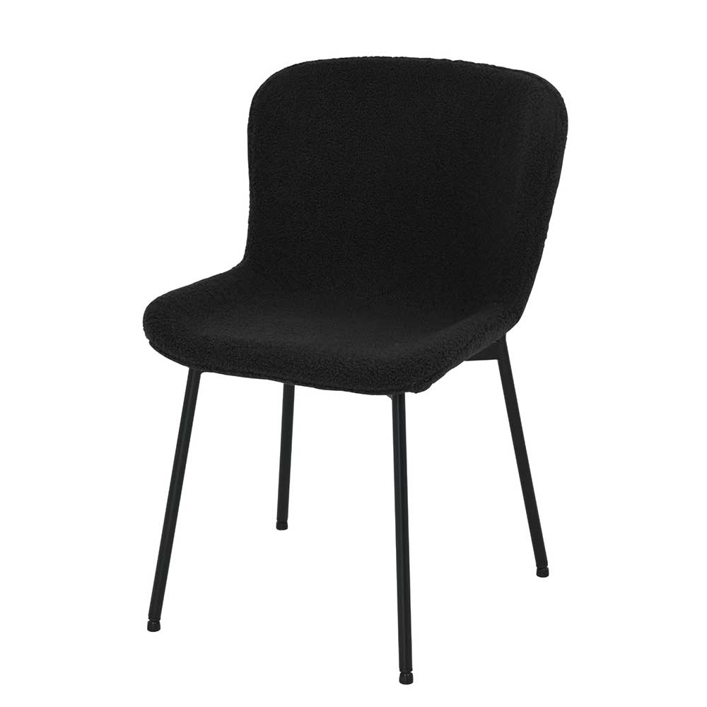 Esszimmer Polsterstuhl in Schwarz - Caleena (2er Set)