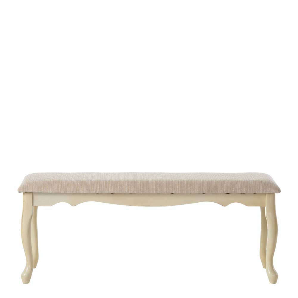 Vintage Design Esstischbank in Creme - Lesnoa