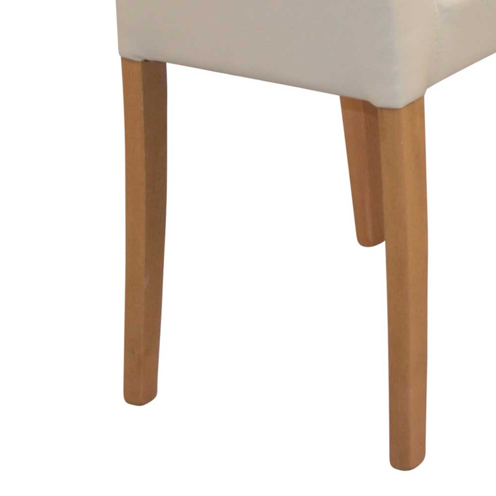 Kunstleder Polsterstühle in Beige - Boners (2er Set)