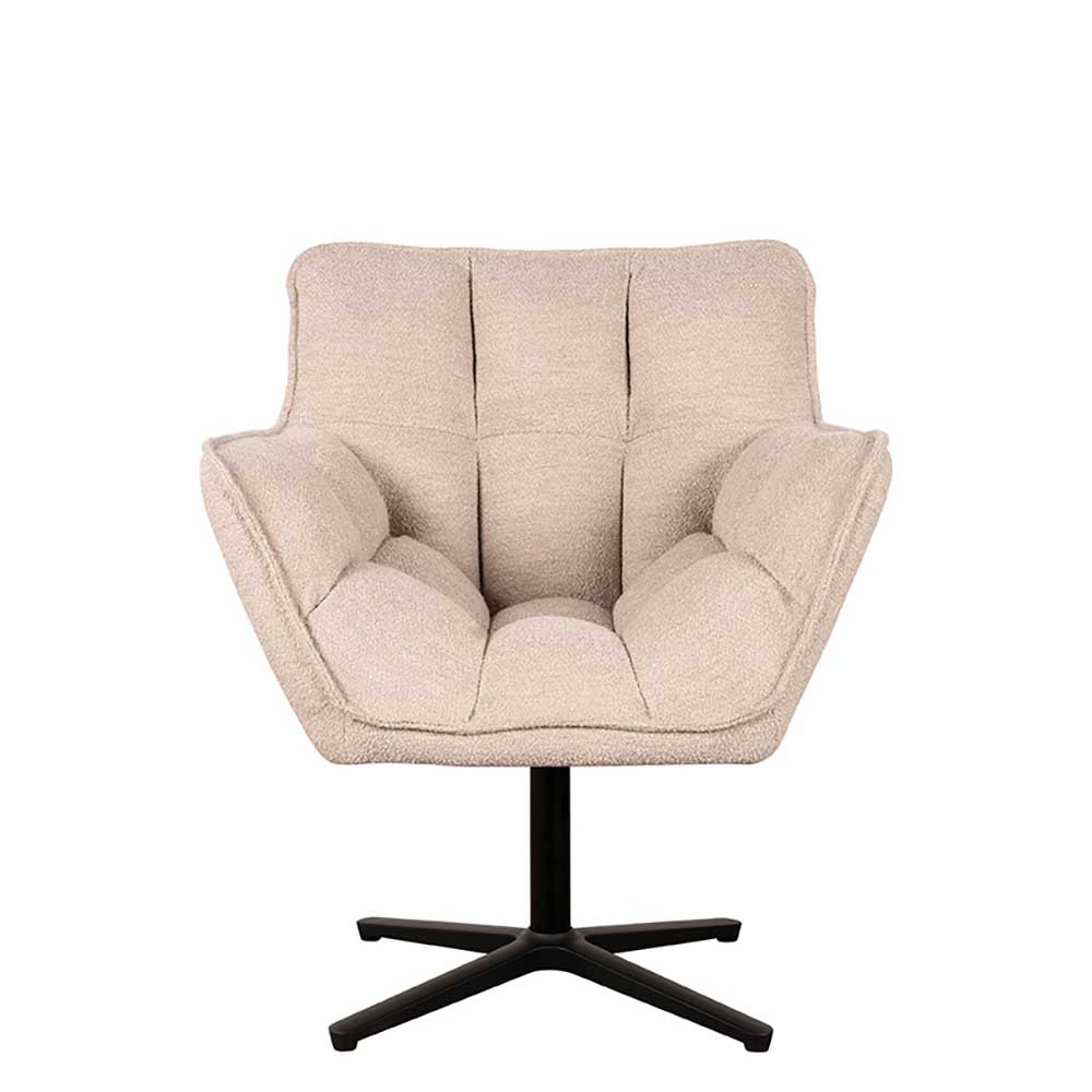Design-Drehsessel in Beigegrau Boucle - Bento
