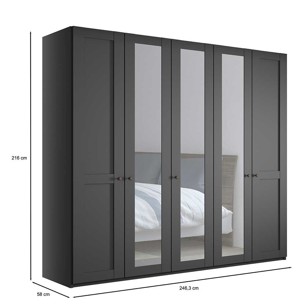 Moderner Landhaus Kleiderschrank mit Licht - Cretania