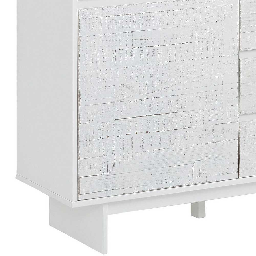 Günstiges Kombi Highboard in Weiß lasiert - Vagniu