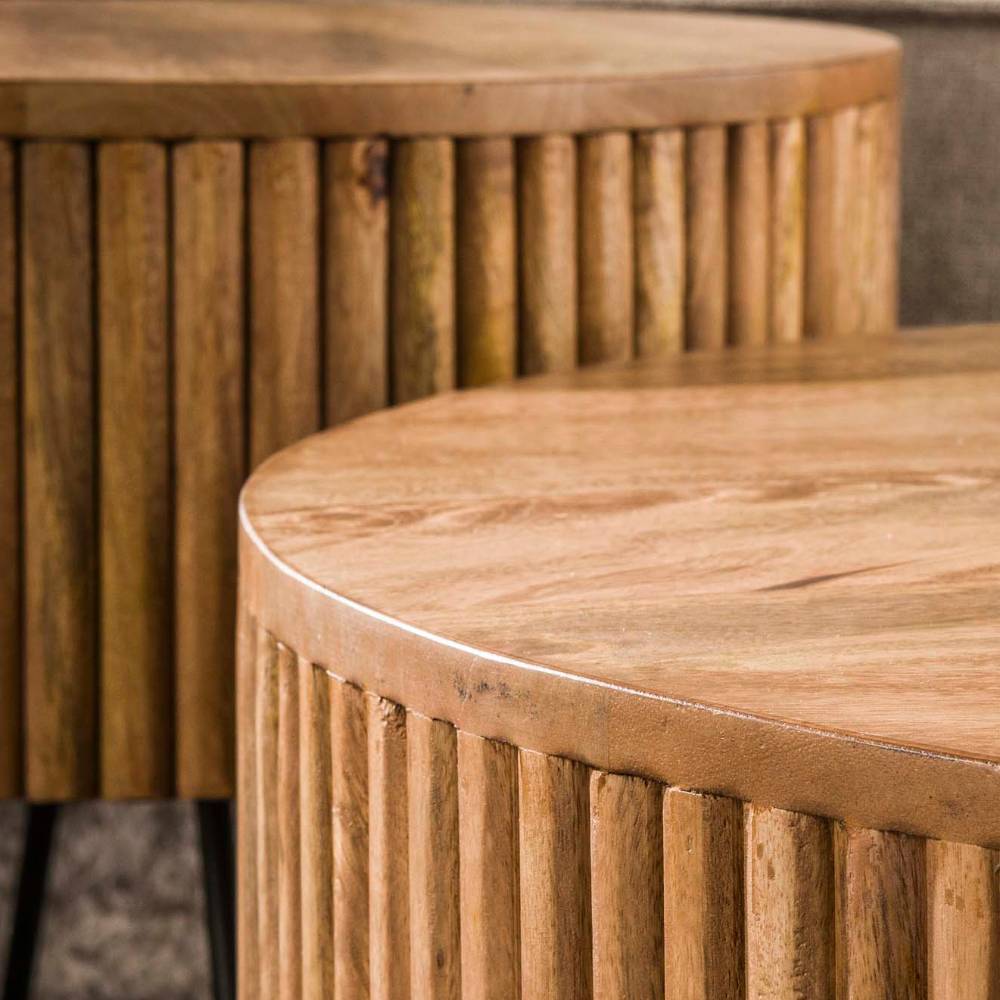Couchtisch Duo aus Mangoholz - Alde (zweiteilig)