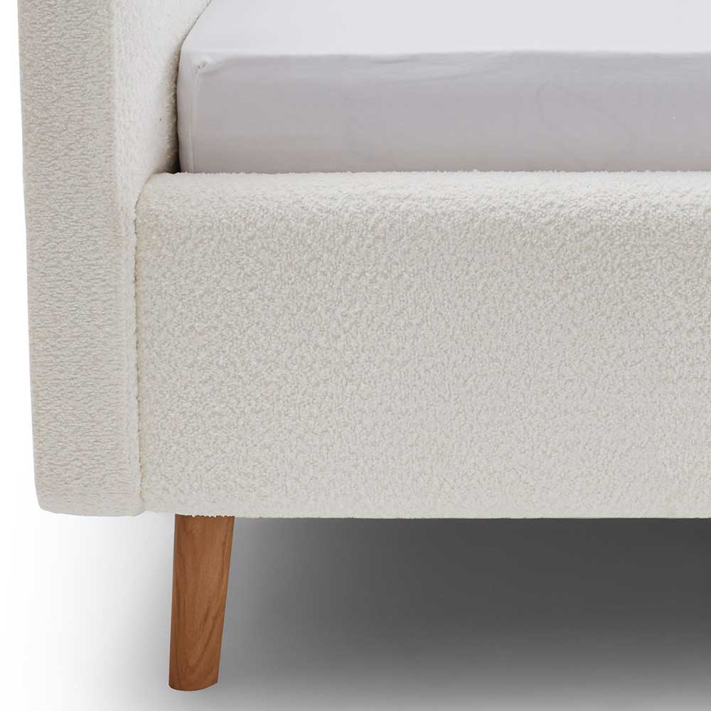 Webplüsch Polsterbett in Creme - Mona