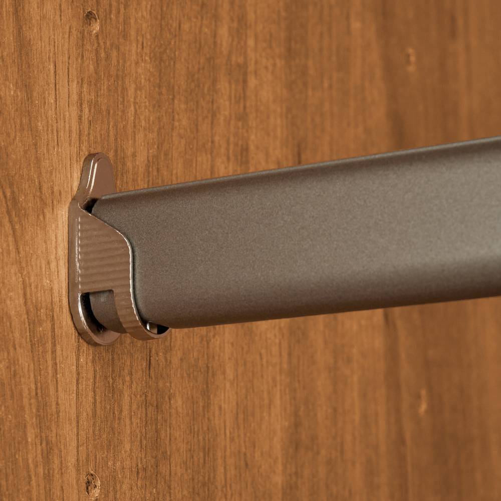 6-türiger Schrank mit Glas Dunkelbraun - Hung
