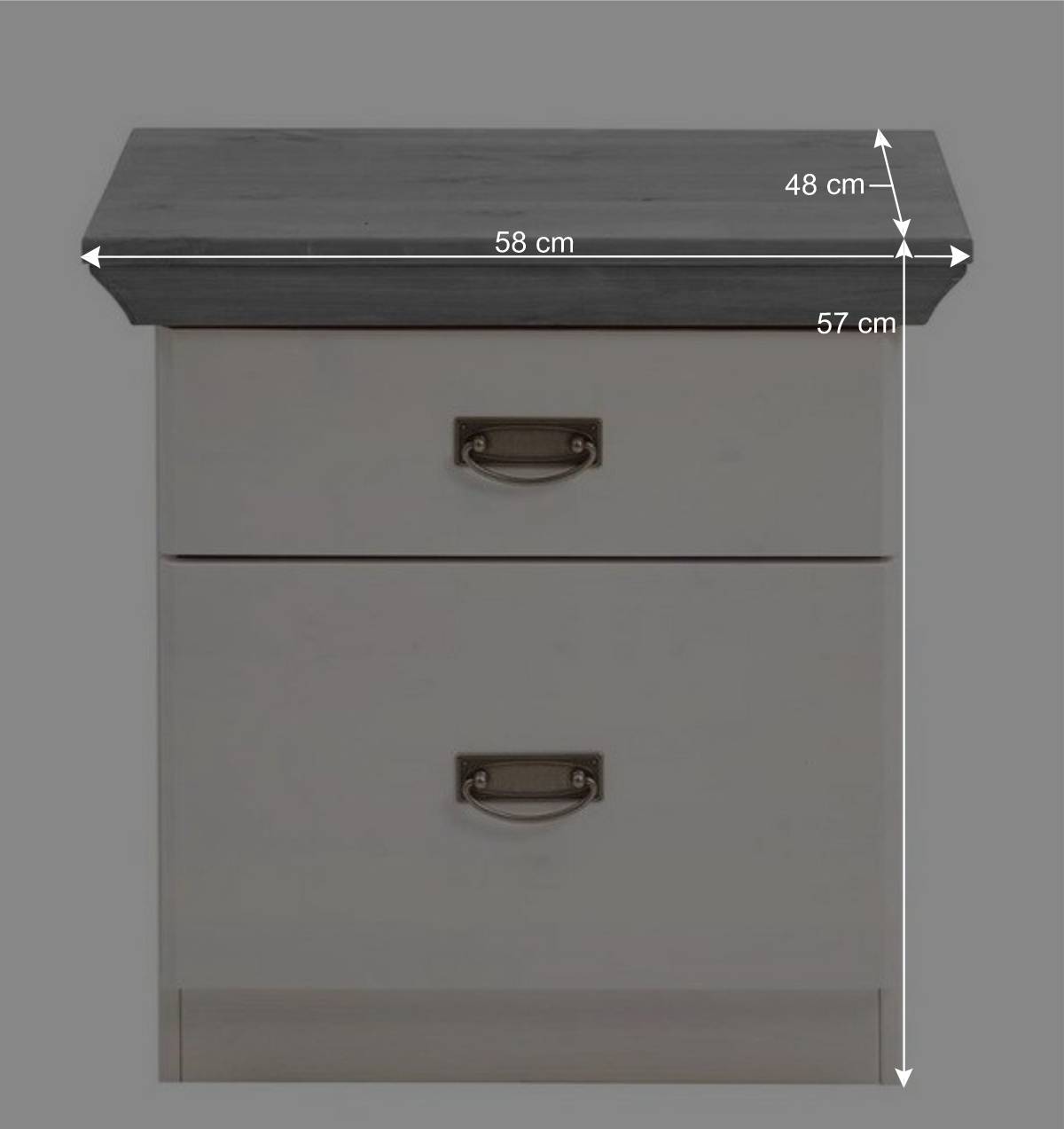 Schubladen Nachtschrank zweifarbig - Mirandesca