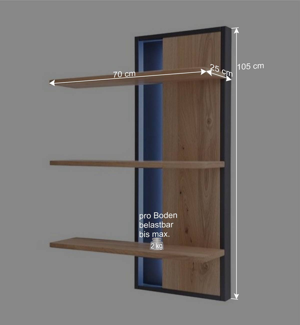 104x123x37 Design Highboard aus Holz & MDF - Assela