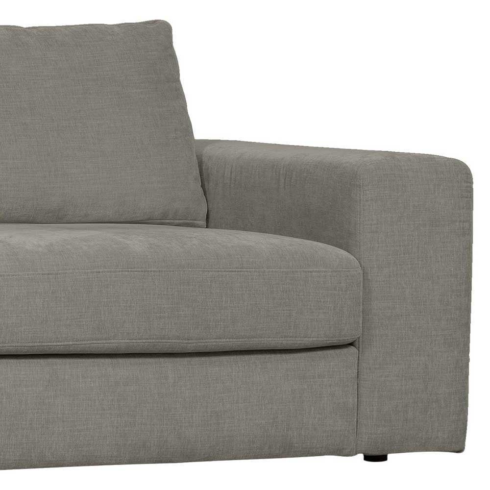 Graues Stoffsofa mit Armlehne rechts - Gregg
