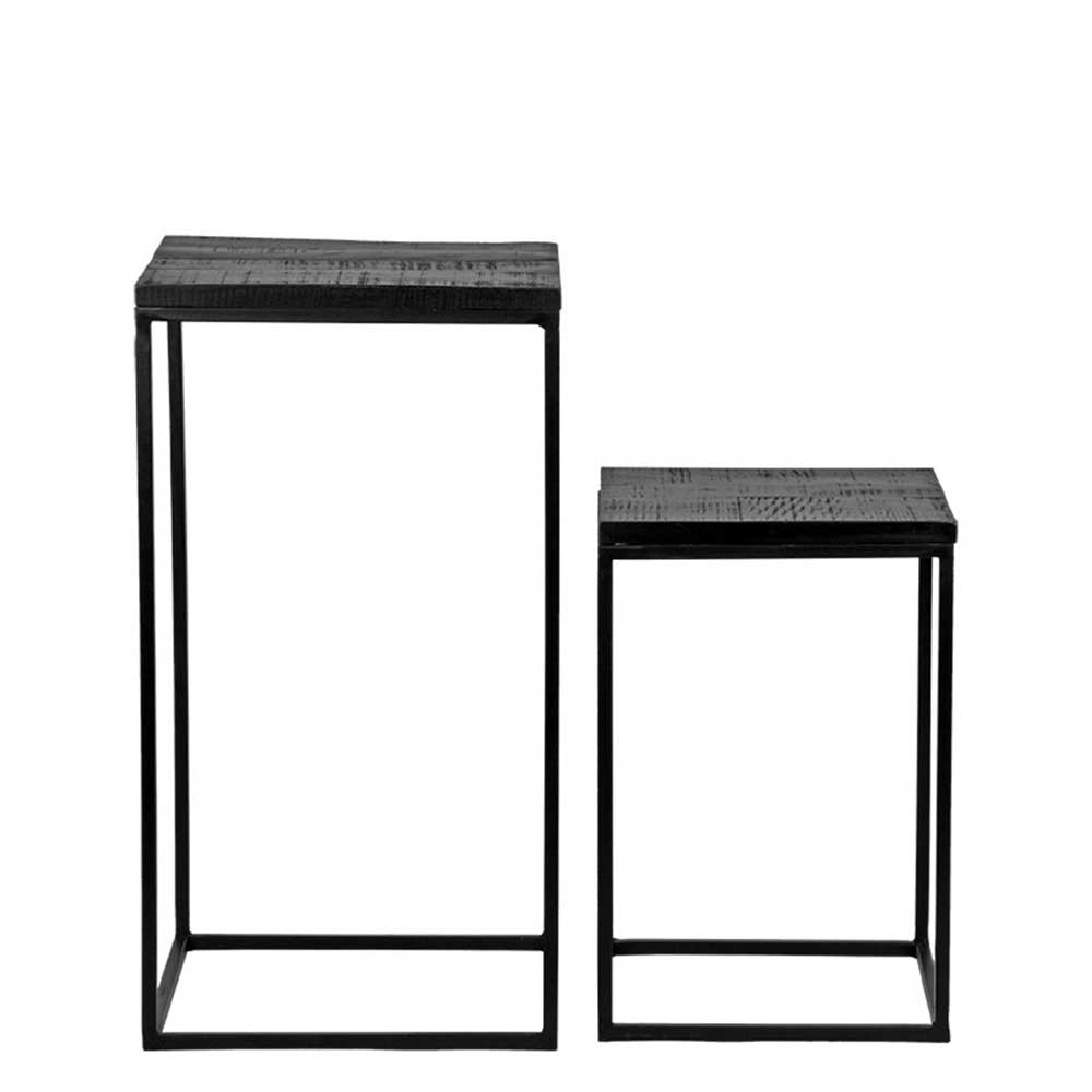 Beistelltisch Duo in Schwarz - Asnada (zweiteilig)