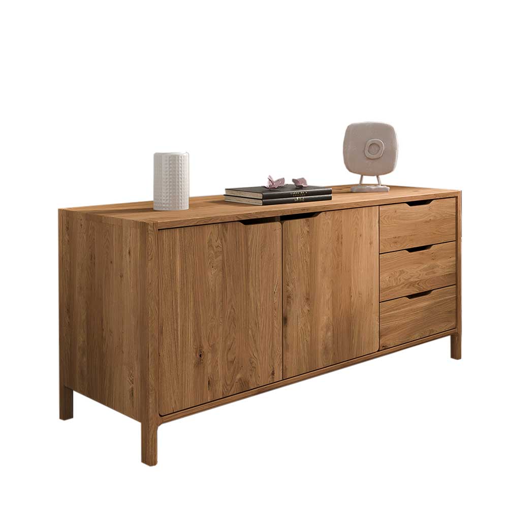 Kombi-Sideboard aus Wildeiche Massivholz - Laida