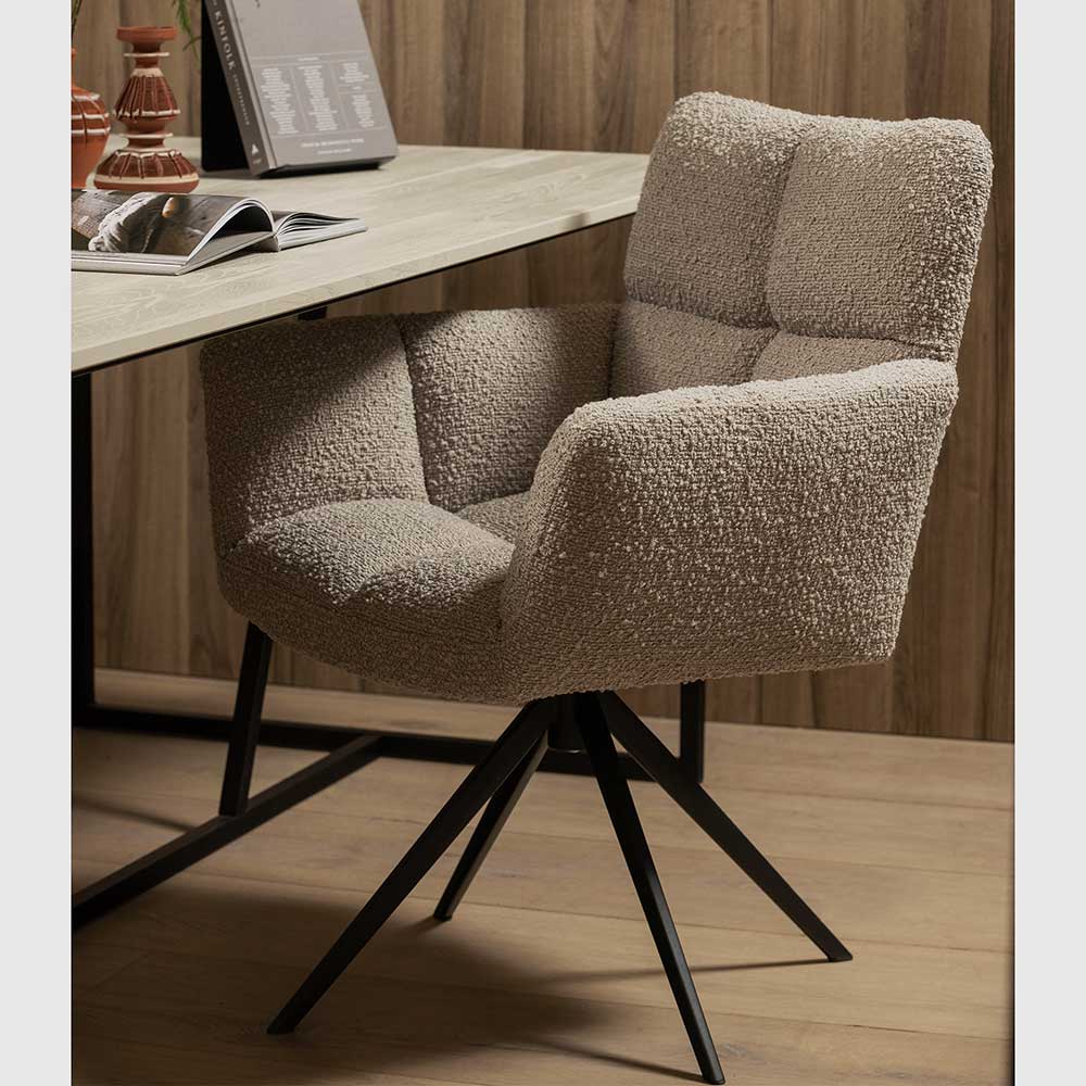 Boucle Tischsessel drehbar - Ejolas