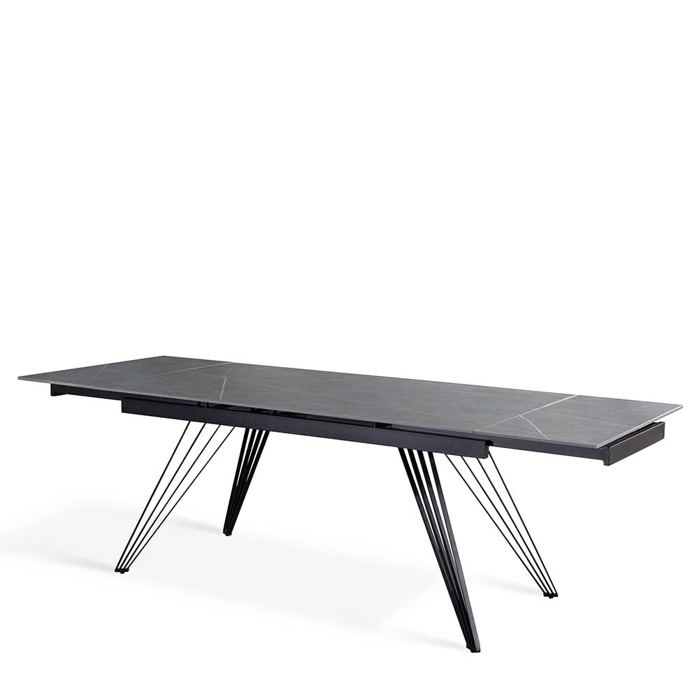 Tisch mit Keramik in Grau Marmor Optik - Icantado
