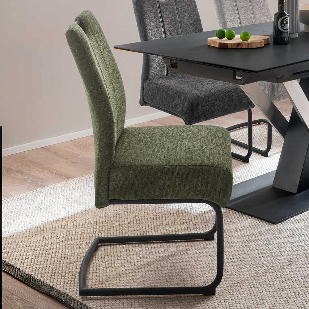 Esszimmer Freischwinger mit Federkern - Surci (2er Set)