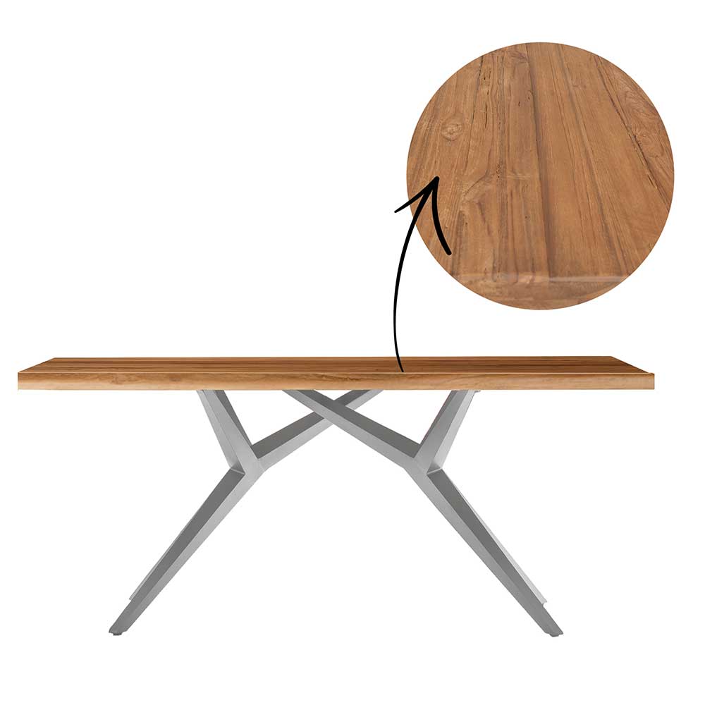 Altholz Esszimmertisch aus Teak - Fabia