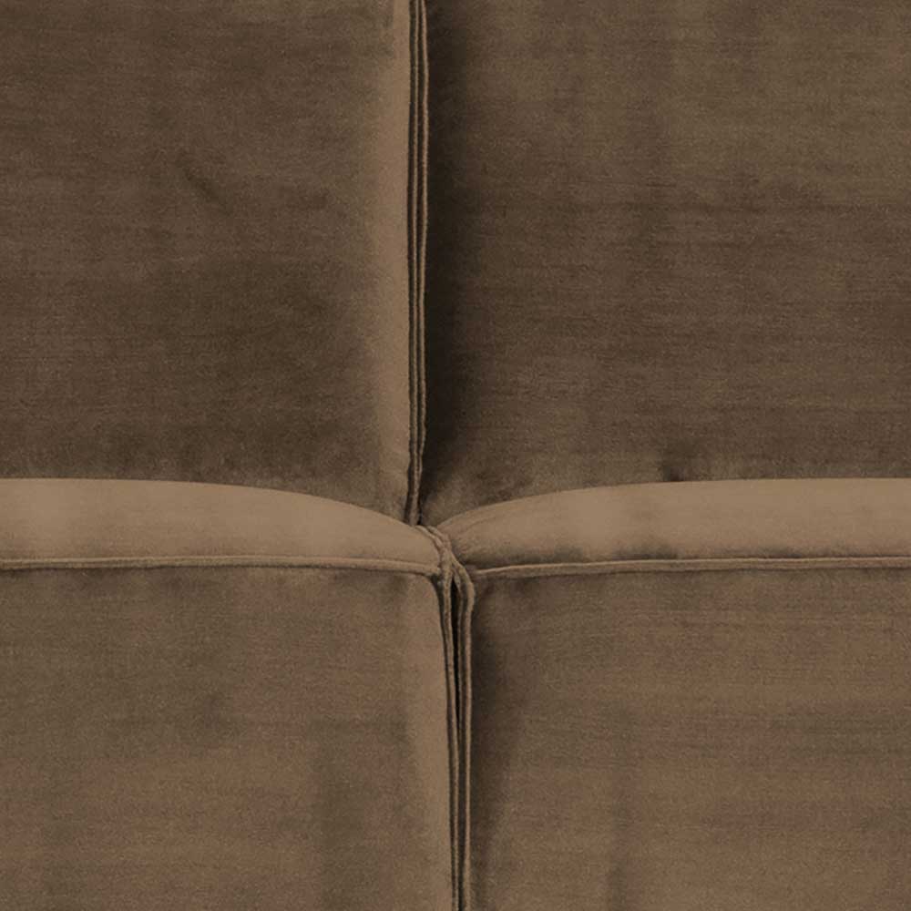 Sofas Dreisitzer in Taupe Samt - Salverna