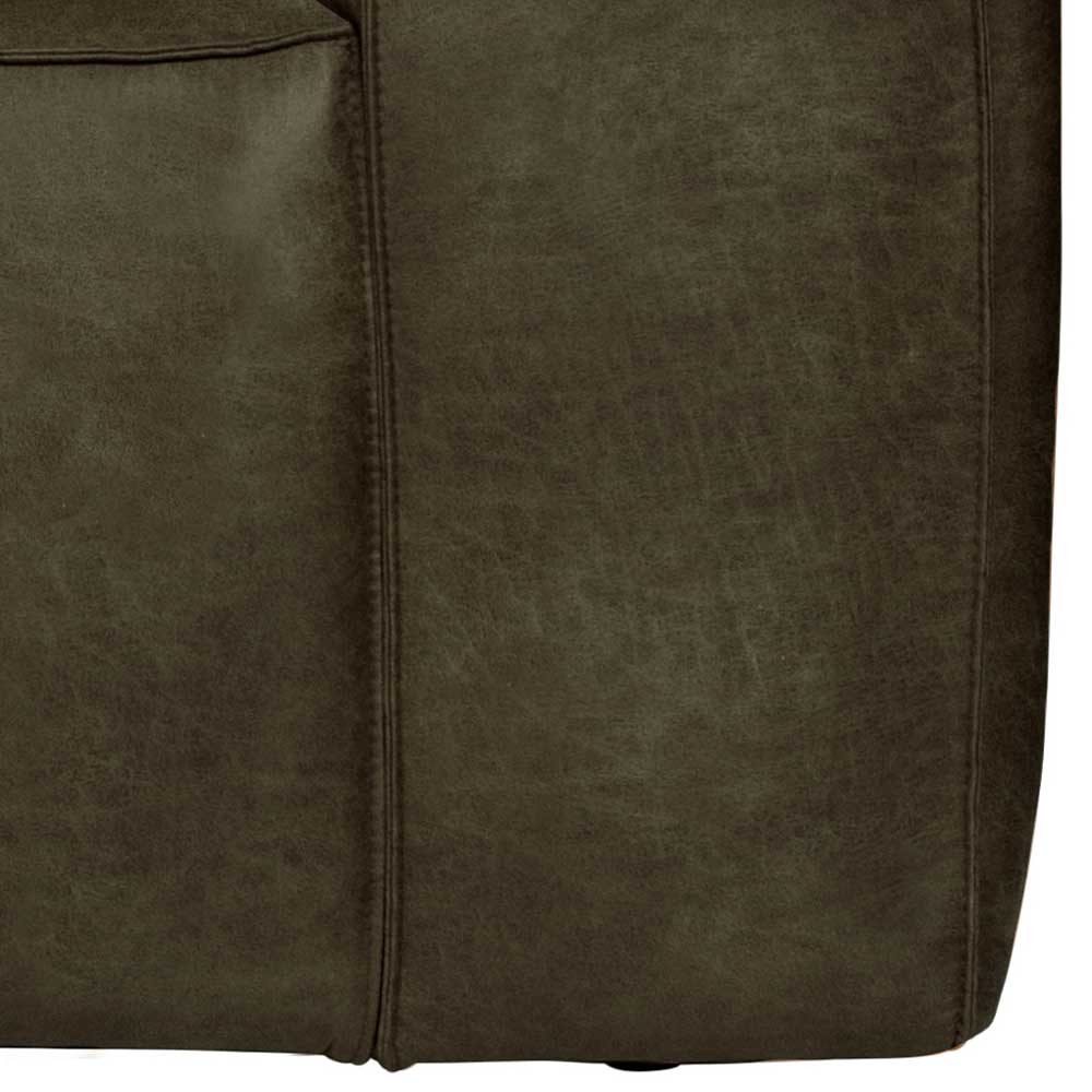 Recyclingleder Sessel in Oliv Grün - Enna