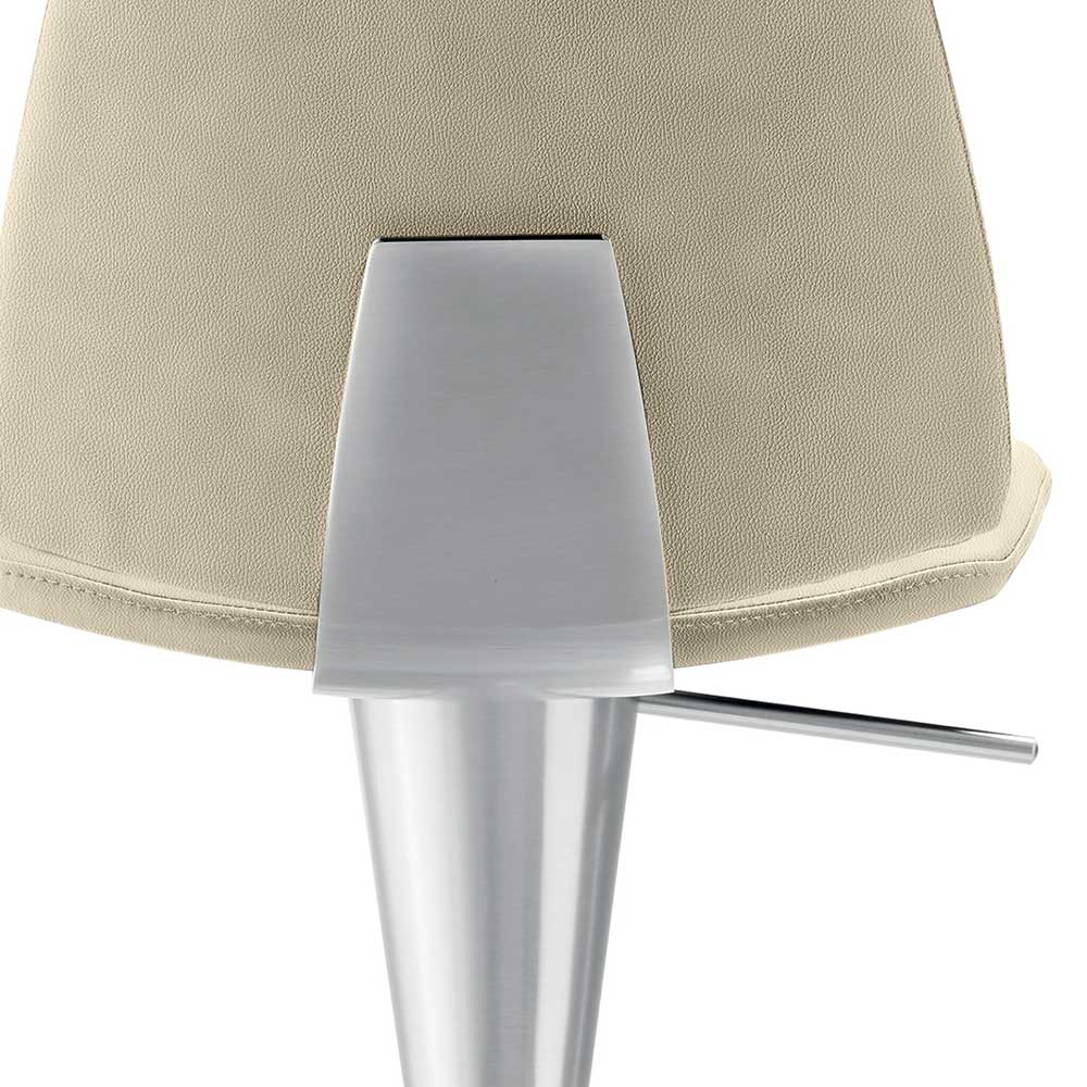 Barstuhl aus Microfaser Taupe - Jeffa