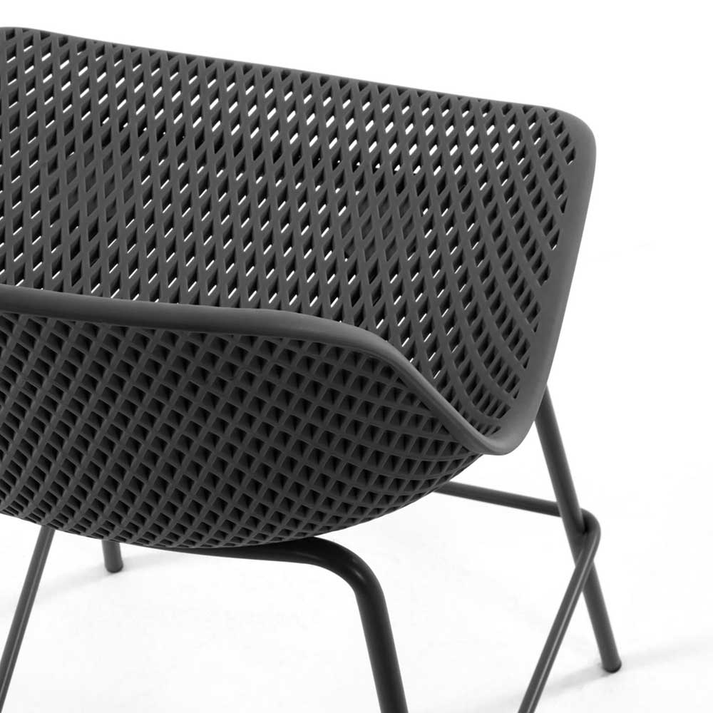 Design Barstühle mit Sitzschale gelöchert - Locca (4er Set)