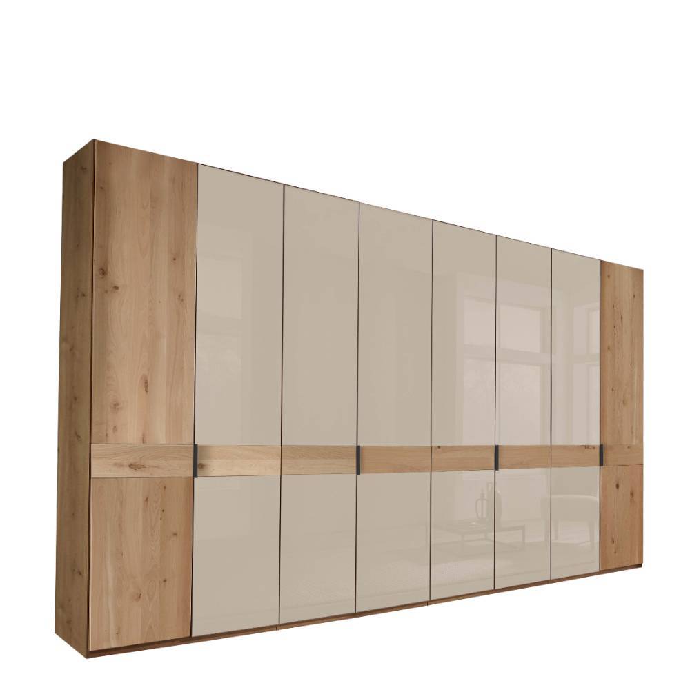 8-türiger Schlafzimmerschrank in Champagner - Nikoba