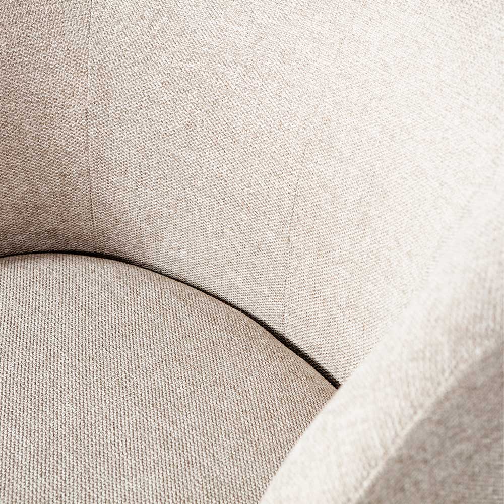 Drehsessel in Offwhite Webstoff - Alcarizora
