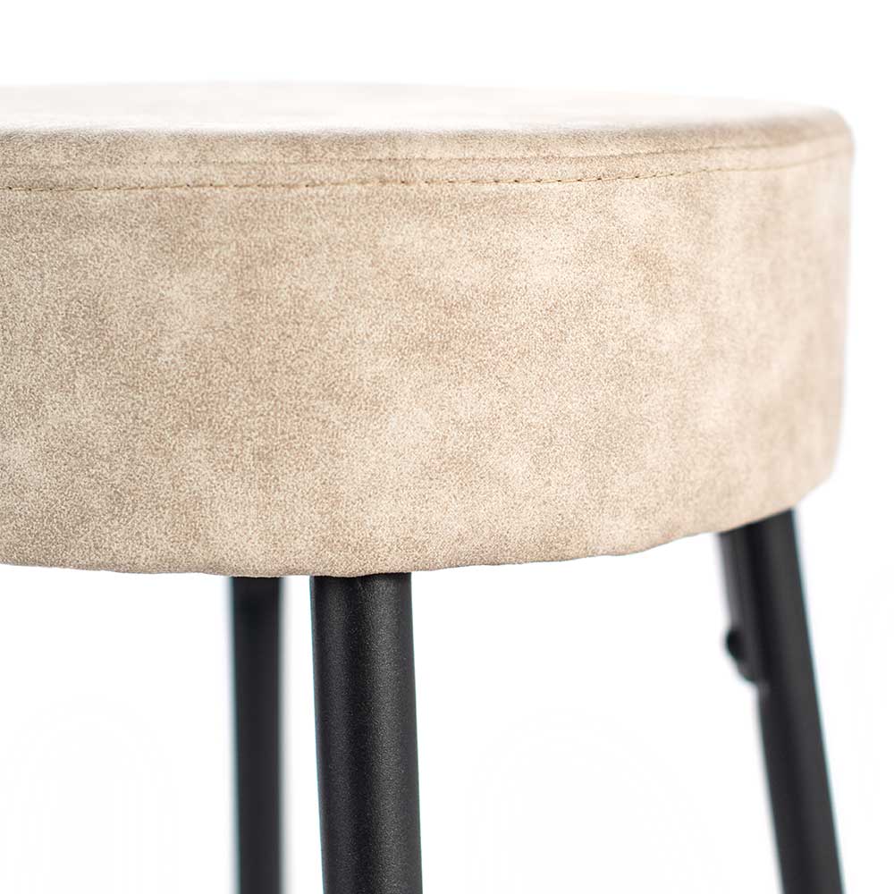 Moderner Barhocker mit rundem Sitz - Lilis (2er Set)