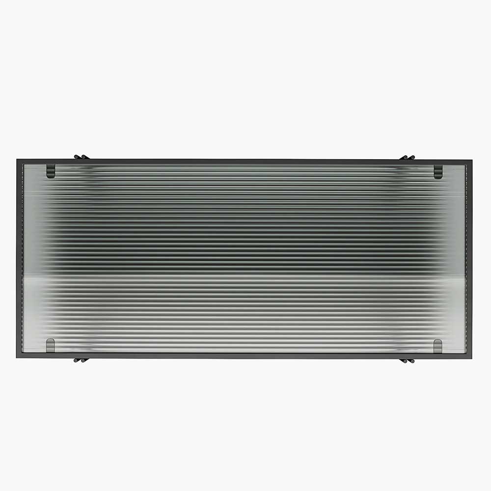 Offenes Regal mit Rillenstruktur Glas Boden - Pluggia