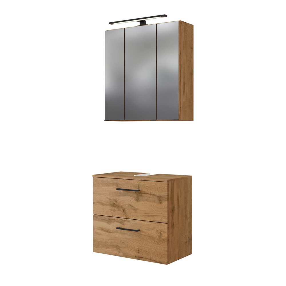 Waschtisch & Spiegelschrank Set - Arazony (zweiteilig)