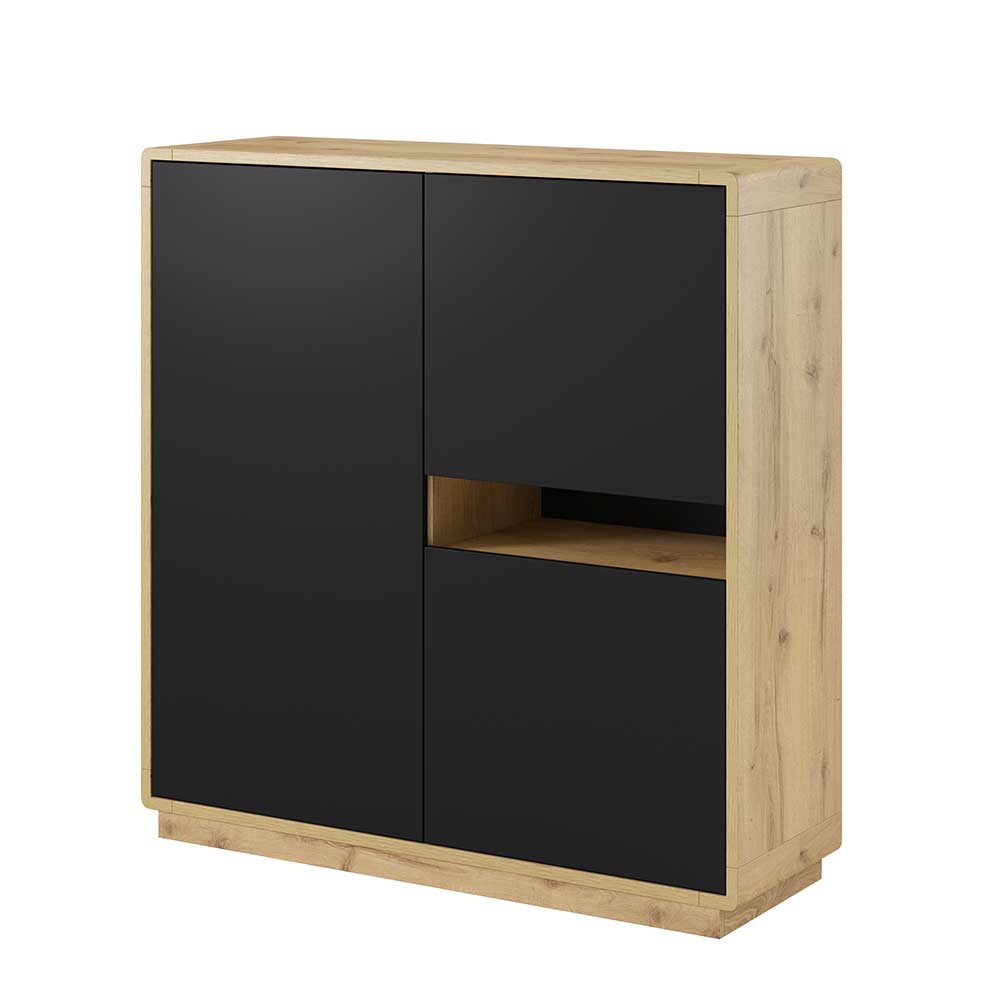 122x126x40 2-türiges Highboard mit Fach - Ilunas