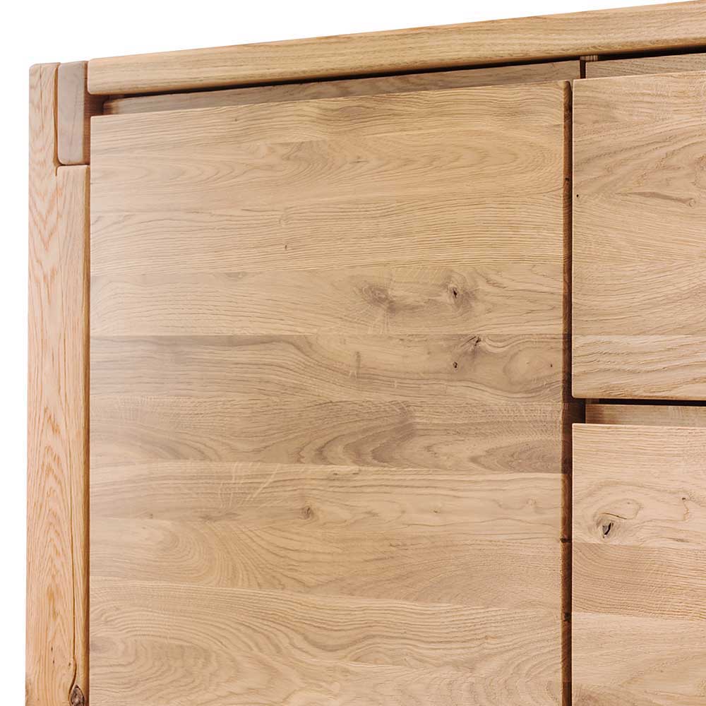 Wildeiche Massivholzkommode Yarisis modern