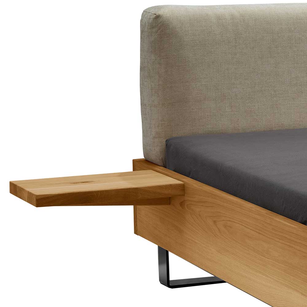 Material Mix Doppelbett und Nachttischen - Kaldes (dreiteilig)