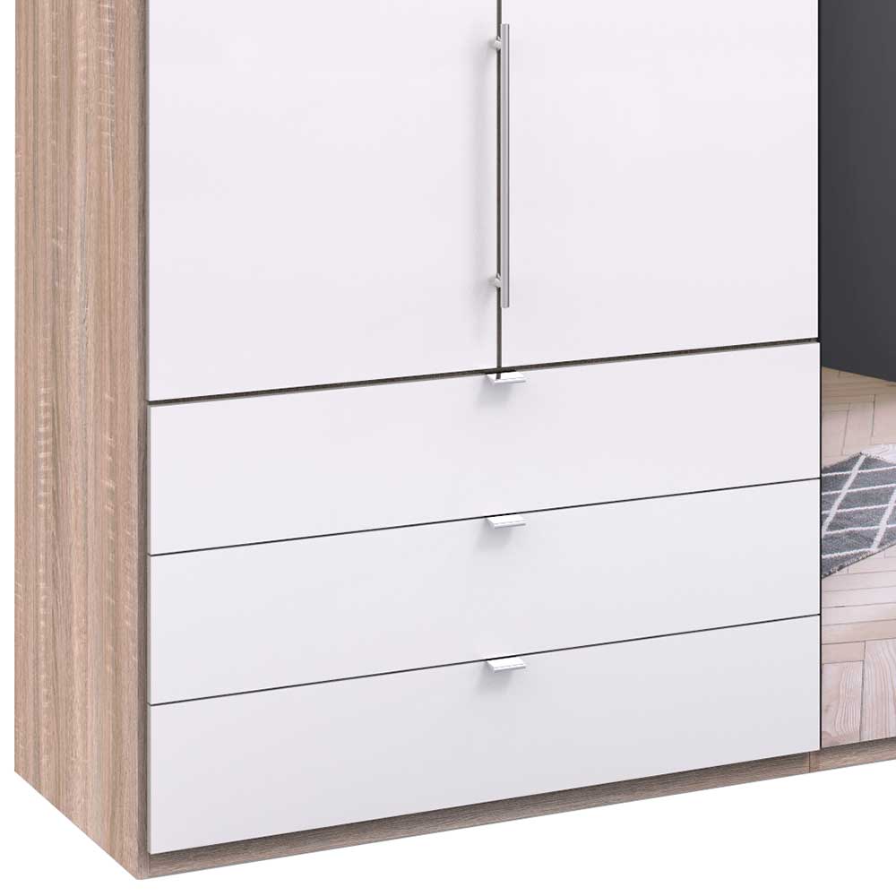 3-türiger Gleittüren-Kleiderschrank mit Spiegel - Bosays