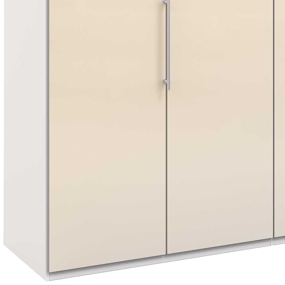 3-türiger Falttüren Kleiderschrank in Creme - Zidarie