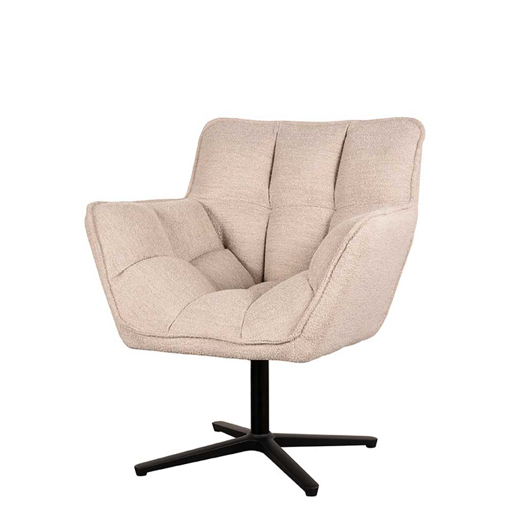 Design-Drehsessel in Beigegrau Boucle - Bento
