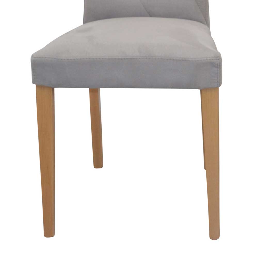 Esszimmerstühle in Taupe Microfaser - Justina (2er Set)