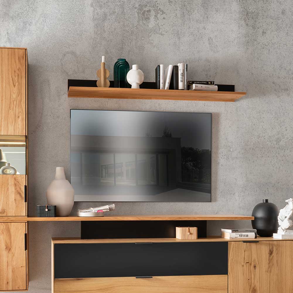 Design Wandboard aus Wildeiche und Glas - Kantino