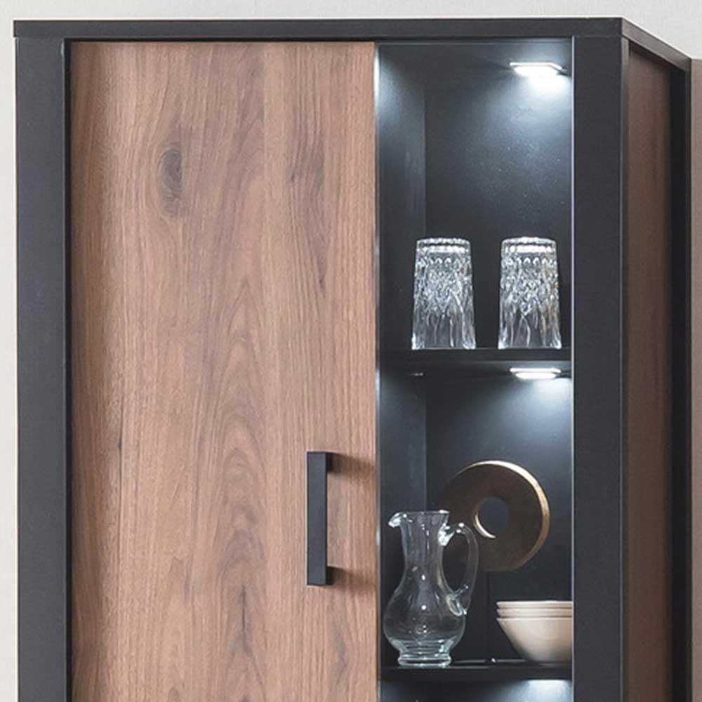 Wohnzimmer Schrank mit Glas & offenen Fächern - Dudleys