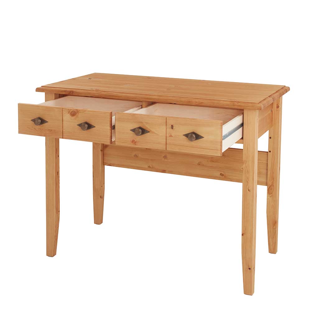 Kiefernholz Schreibtisch kompakt 102x53 cm - Piatra