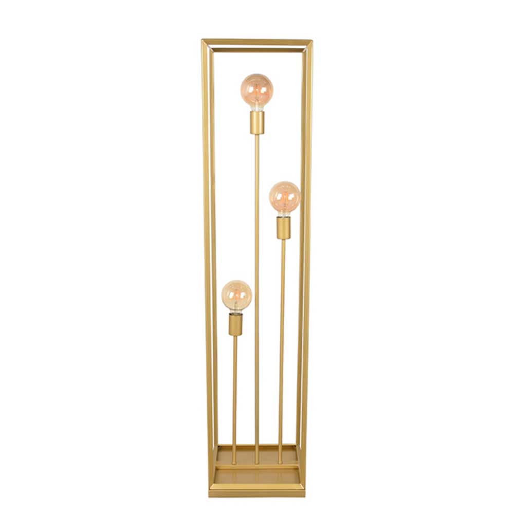 3-flammige Stehleuchte in Gold - Gannices
