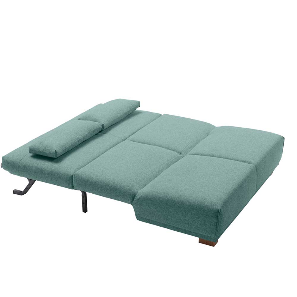 Ausziehsofa in Petrol & Eiche - Olzaia
