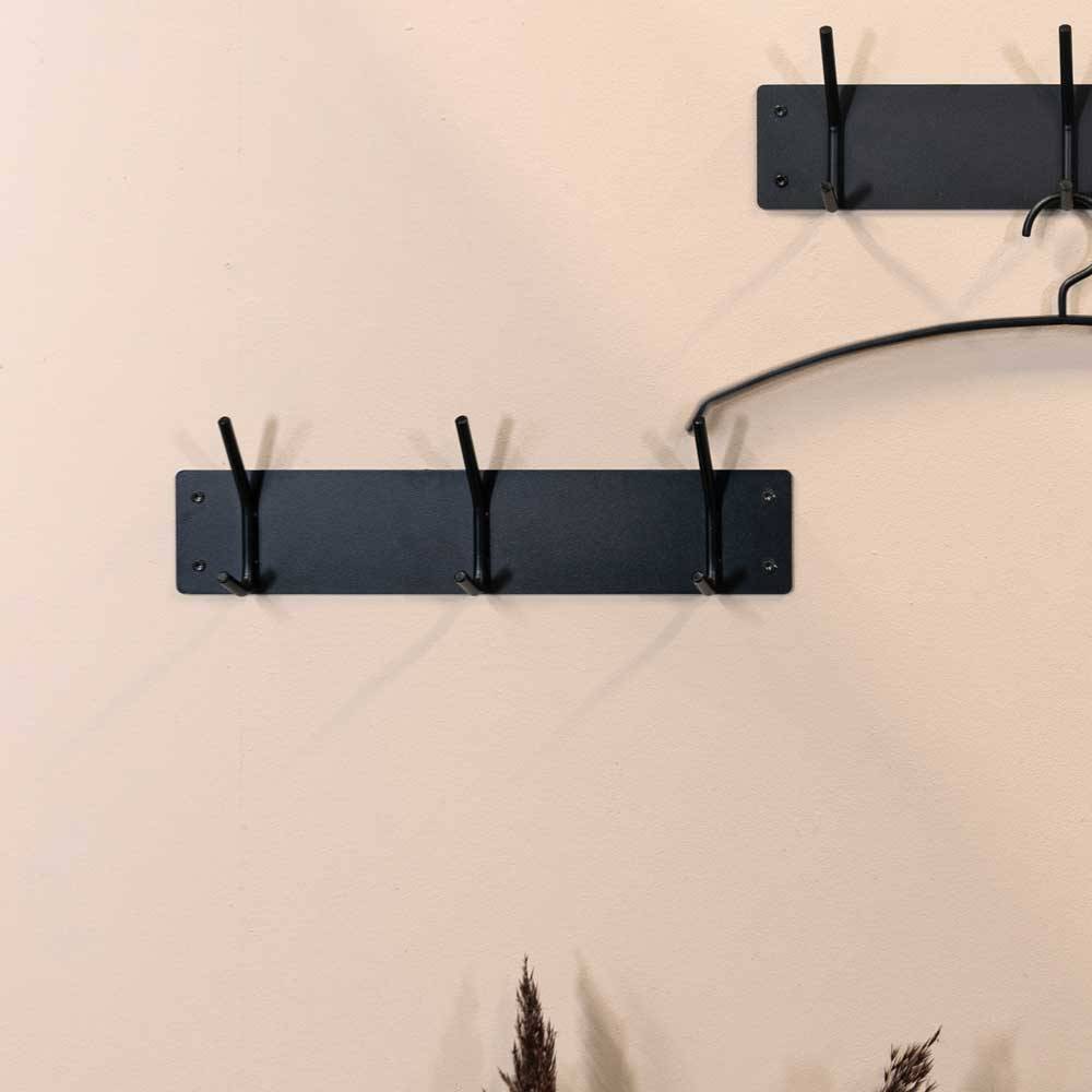40x12x6 cm Garderobenleiste aus Stahl - Freshna
