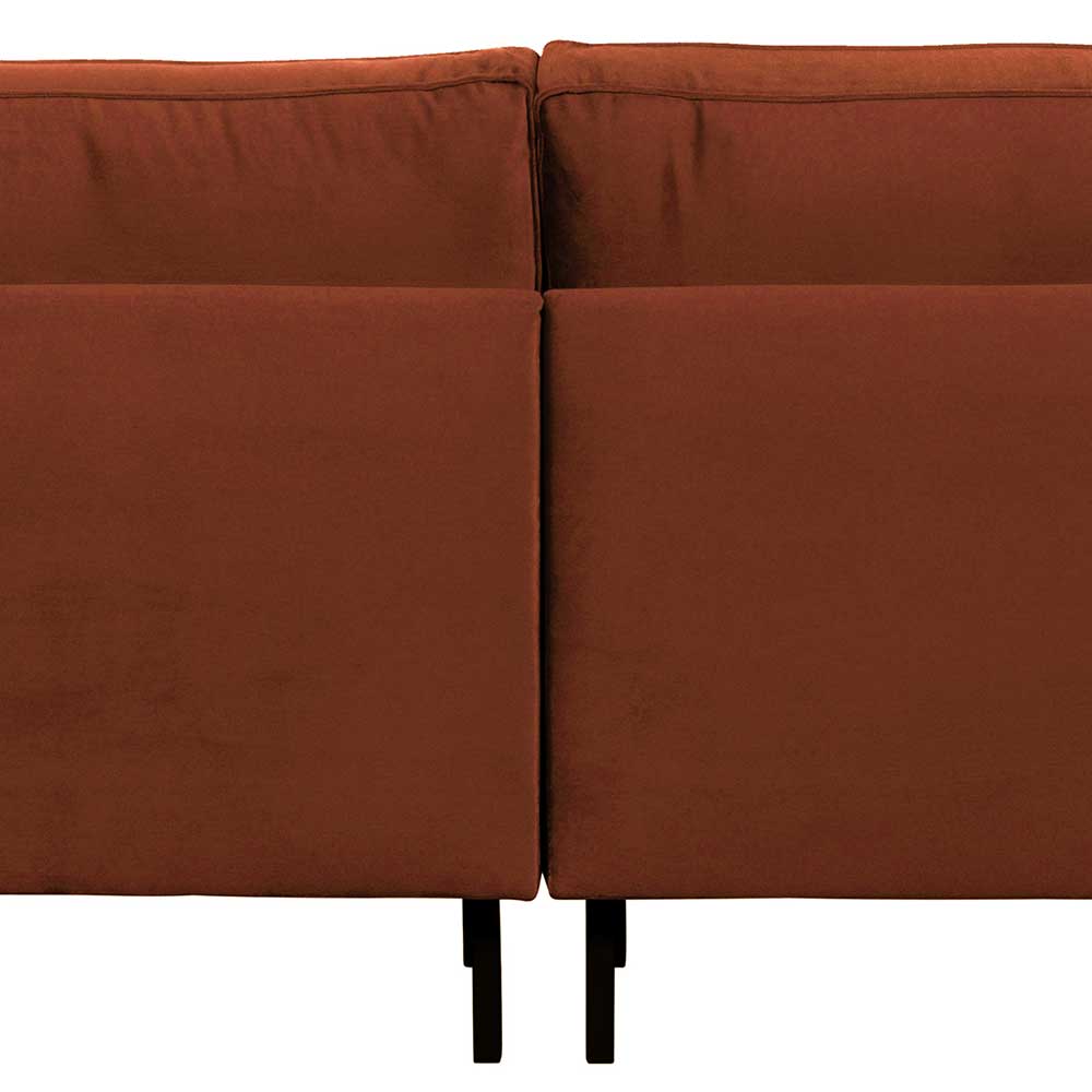 Samt Dreisitzer Couch in Rost Braun - Naryon
