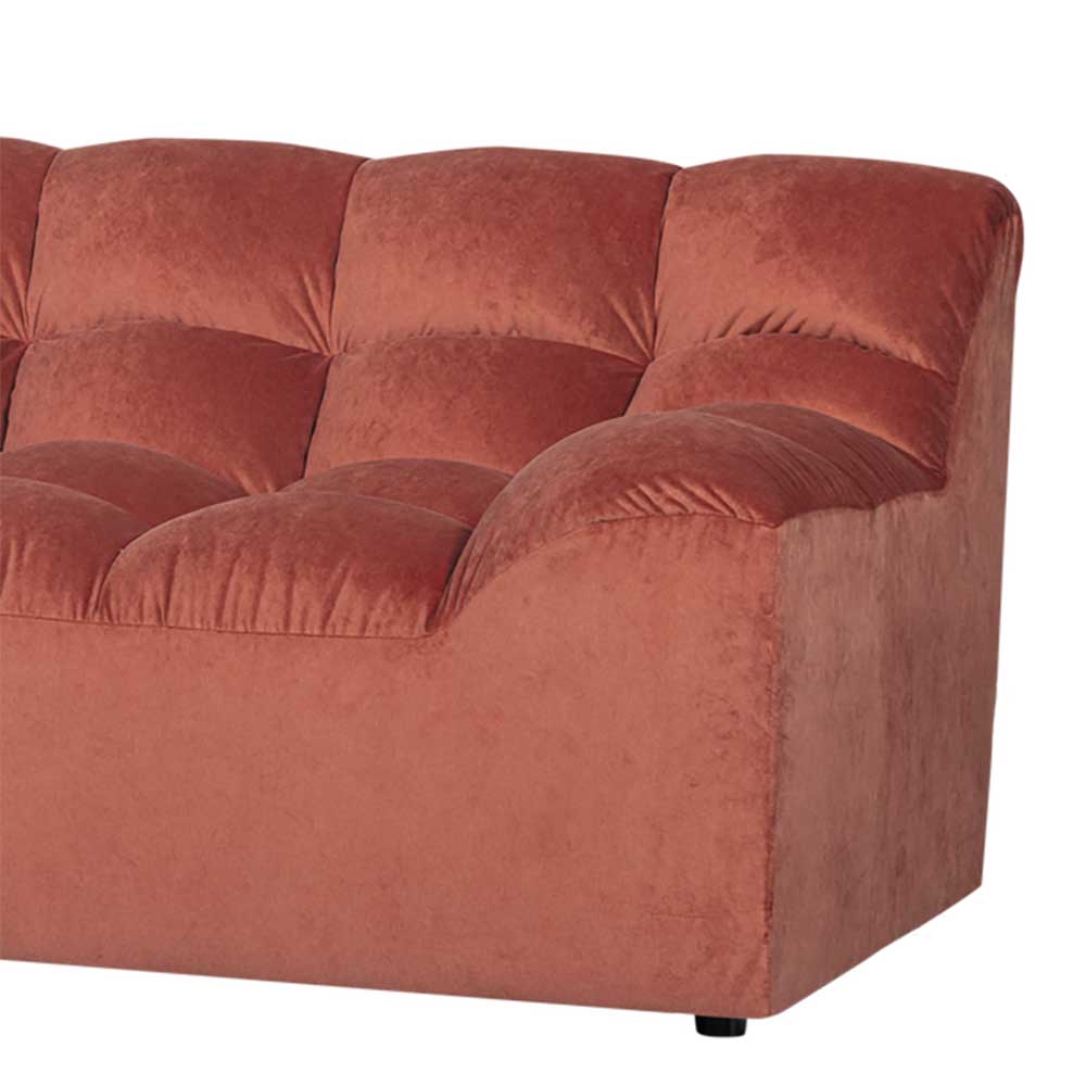 Design Eckcouch in Apricot Samt - Meteora