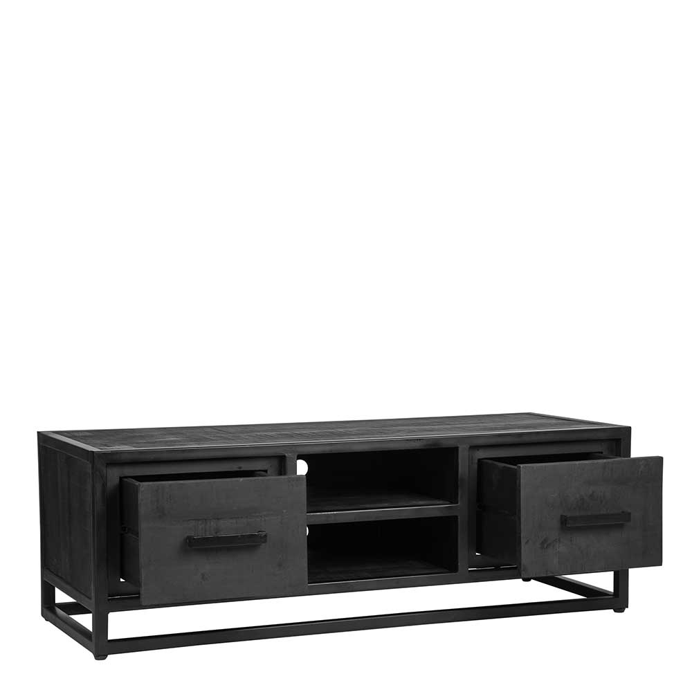 TV Lowboard in Schwarz Antik Finish - Esturado