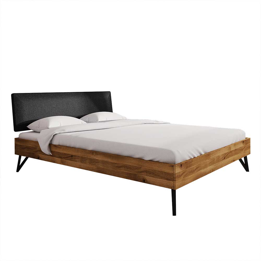 Ehebett Designbett mit Wildeiche Rahmen - Mandirov