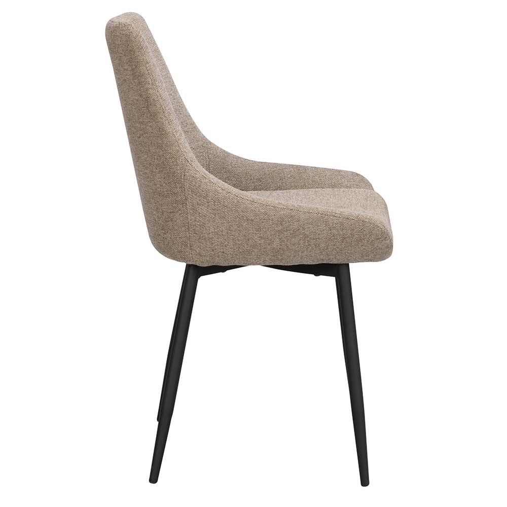 Esszimmer Stühle in Beige & Schwarz - Curt (2er Set)