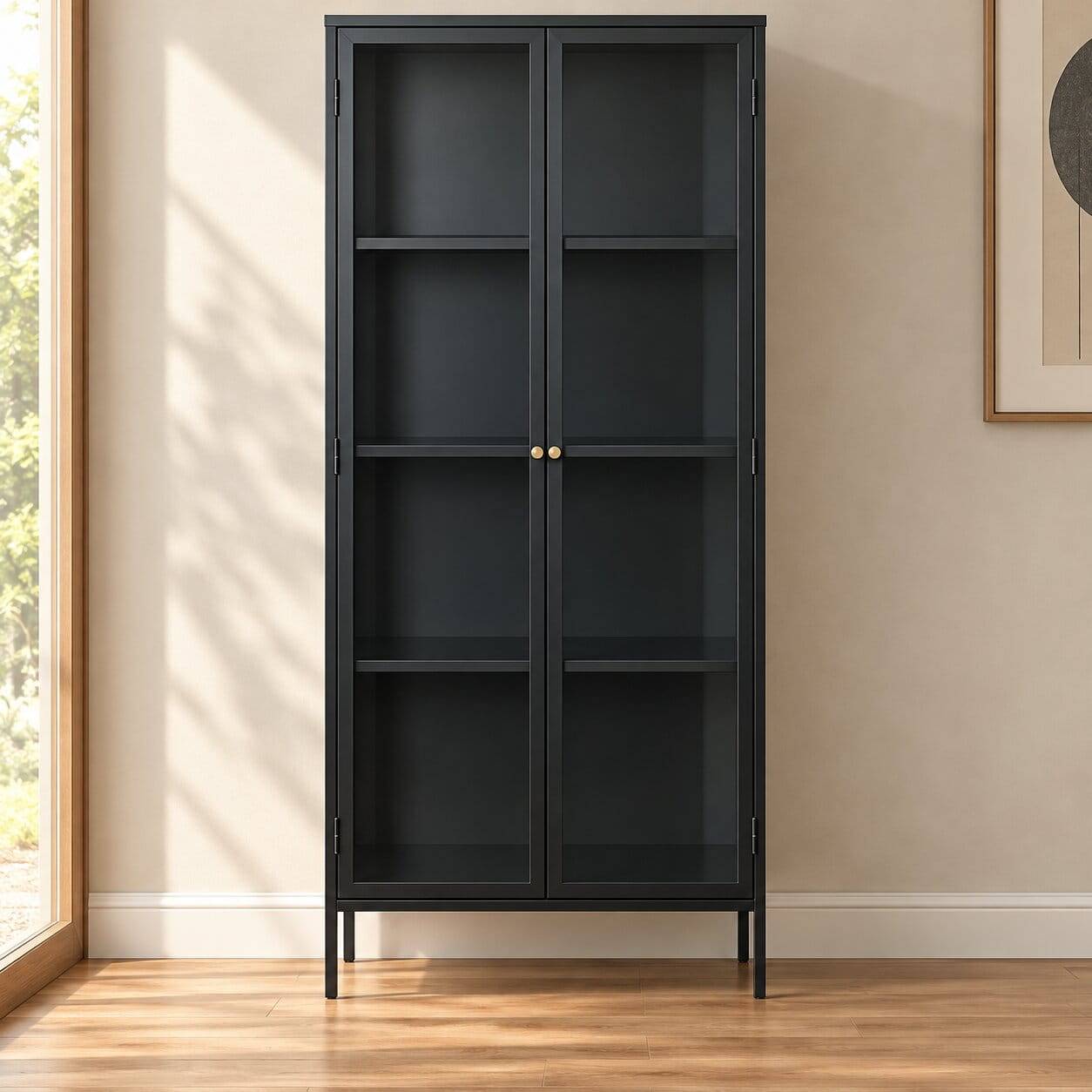 90x190x40 Doppeltür Vitrine aus Metall - Butoaie